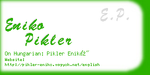 eniko pikler business card